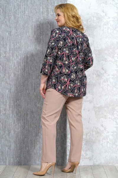 Блуза Медея и К 2144 темно-синий - фото 7