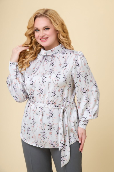 Блуза Svetlana-Style 1734 серый+молочный - фото 2