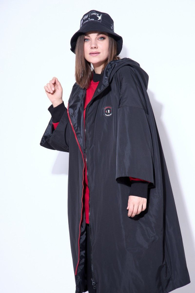 Брюки, джемпер, плащ Runella 1445 черный-красный - фото 11