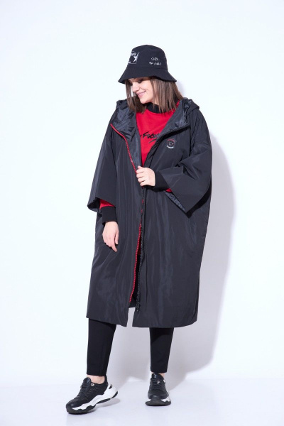 Брюки, джемпер, плащ Runella 1445 черный-красный - фото 3