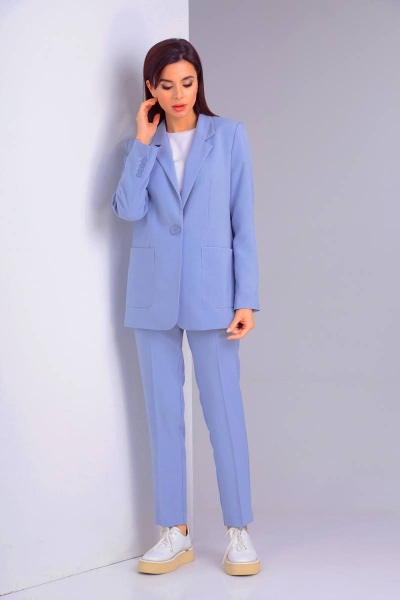 Брюки, жакет Vilena 795 голубой - фото 1
