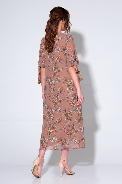 Платье летнее из шифона на трикотажной подкладке Liona Style 835 - фото 3