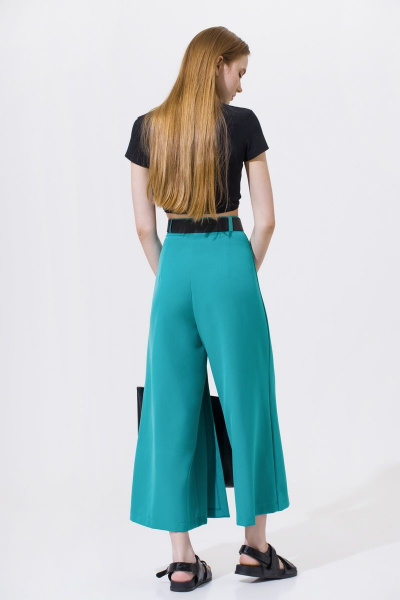 Демисезонный комплект из кроп-топа и кюлотов с шлевками Орхидея 1159 - фото 2