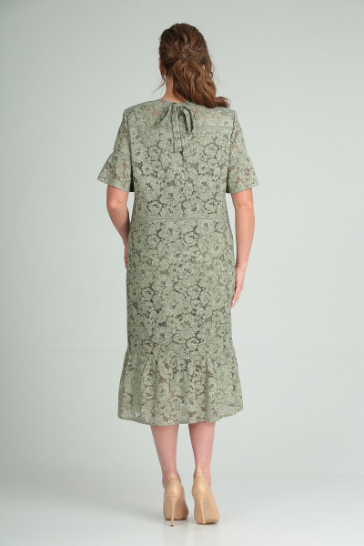 Платье ELGA 01-742 олива - фото 2