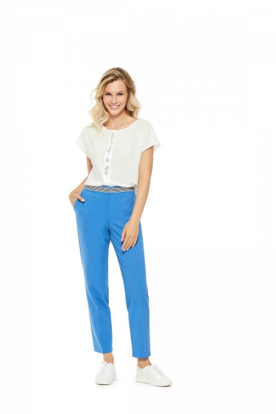 Летние голубые брюки на каждый день Ника 4160 - фото 2