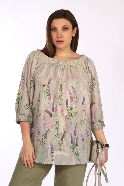 Блуза, брюки Lady Secret 2807 оливковый+бежевый - фото 2