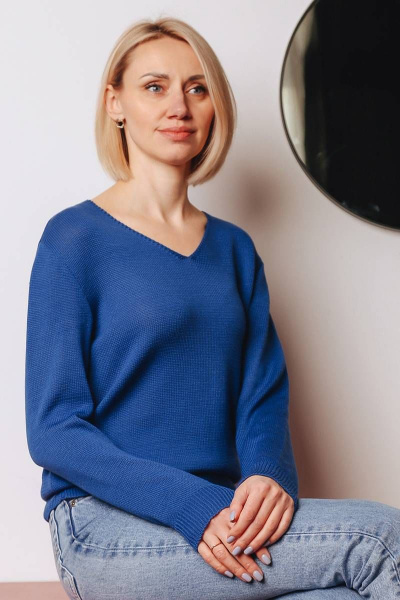 Джемпер Romgil 410-5ТЗ васильковый - фото 1