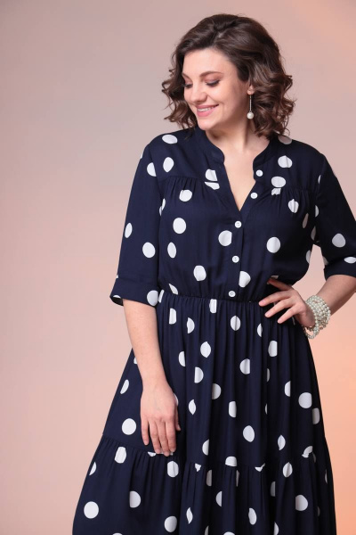 Платье Romanovich Style 1-2373 синий_горох - фото 5