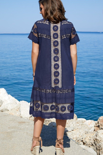 Платье Vittoria Queen 15313 синий_молоко - фото 4