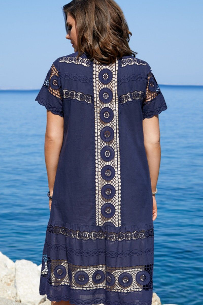 Платье Vittoria Queen 15313 синий_молоко - фото 3