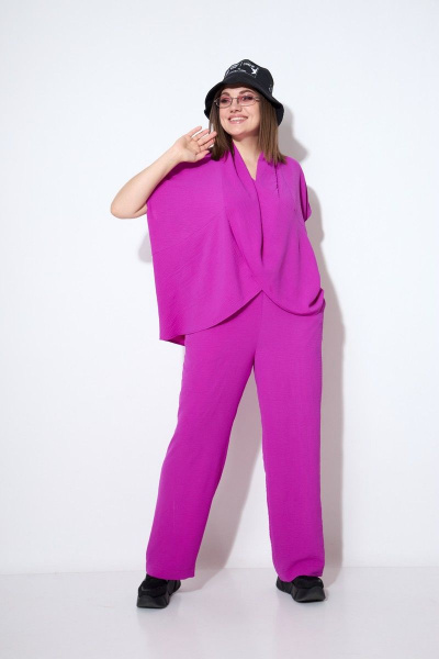 Блуза, брюки Runella 1484 фуксия - фото 7