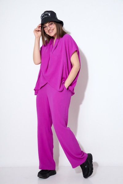 Блуза, брюки Runella 1484 фуксия - фото 6