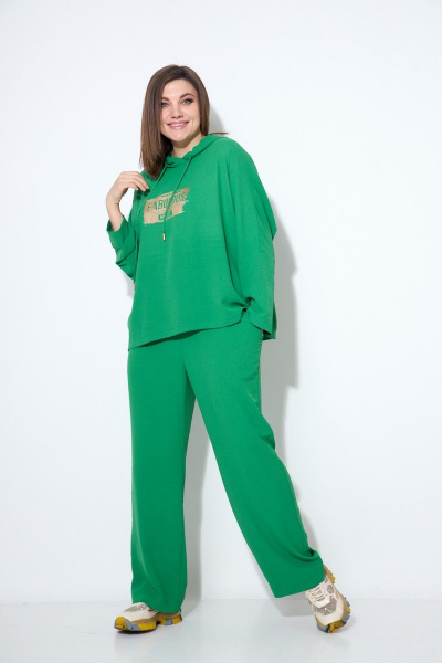 Блуза, брюки Runella 1481 зелень - фото 1