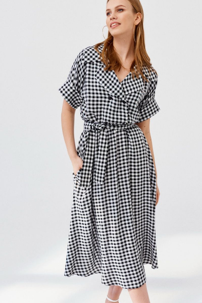 Платье ELLETTO 1888 черно-белый - фото 5