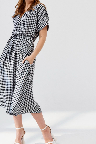 Платье ELLETTO 1888 черно-белый - фото 3