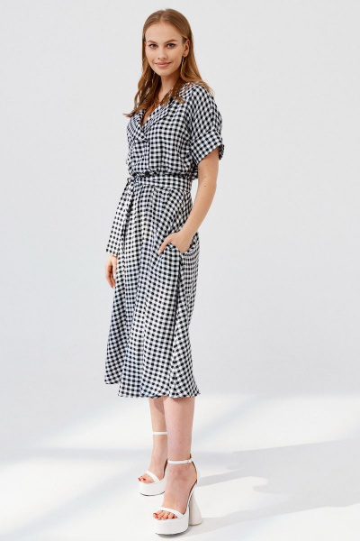 Платье ELLETTO 1888 черно-белый - фото 2