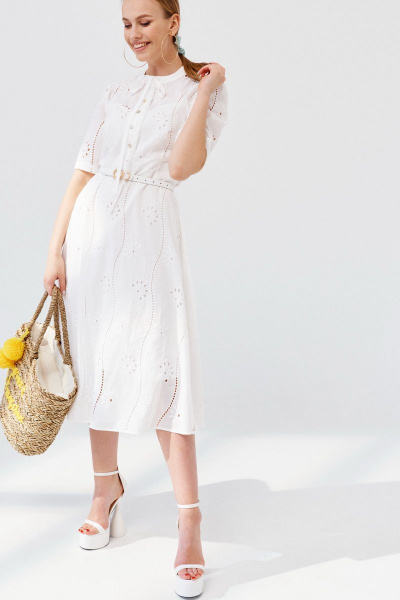 Платье ELLETTO 1895 белый - фото 6