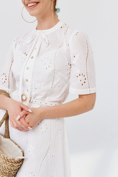 Платье ELLETTO 1895 белый - фото 5