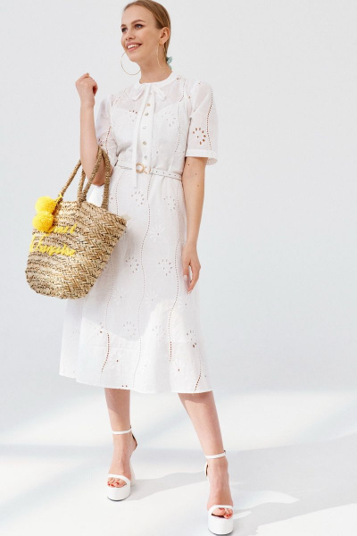 Платье ELLETTO 1895 белый - фото 3