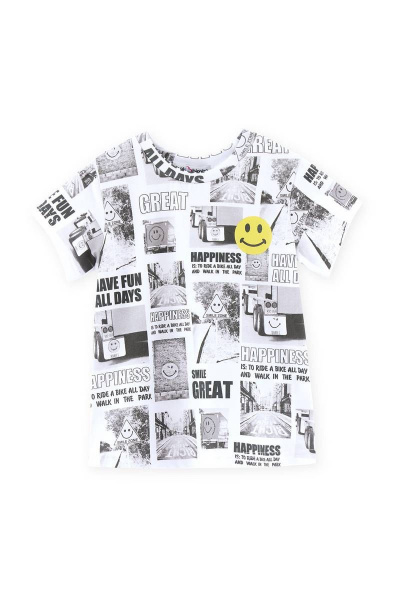 Майка для мальчика с тематическими принтами, хлопок, лето Bell Bimbo 220032 набивной - фото 1