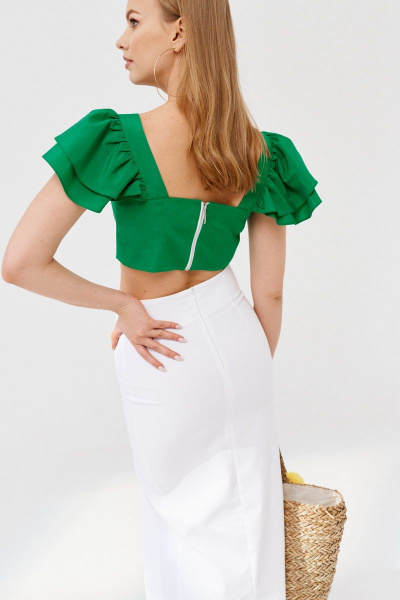 Топ ELLETTO 3572 зеленый - фото 2