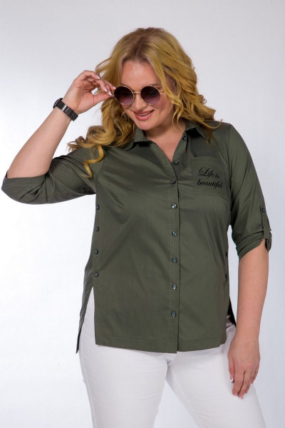 Блуза SOVITA M-747 олива - фото 1