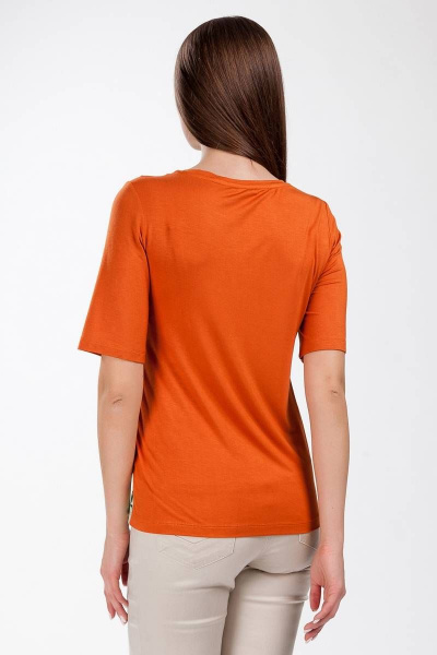 Летний джемпер из трикотажа с стразами и трансфером Femme & Devur 5951 1.32F(170) - фото 3