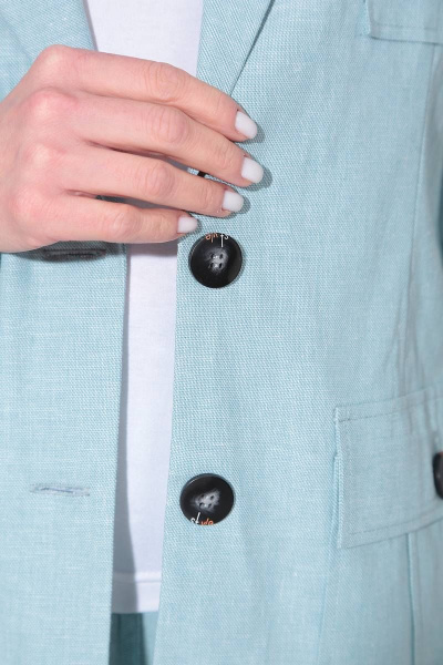 Брюки, жакет Liona Style 836 лазурный - фото 6