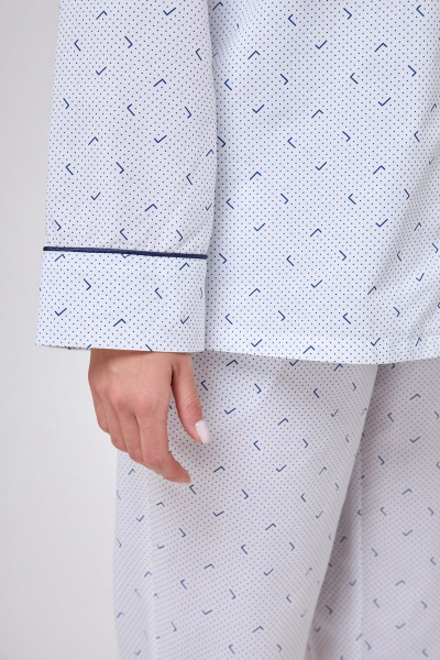 Костюм жакет и миди юбка с разрезом и застежкой на гульфик Anelli 1226 белый - фото 6