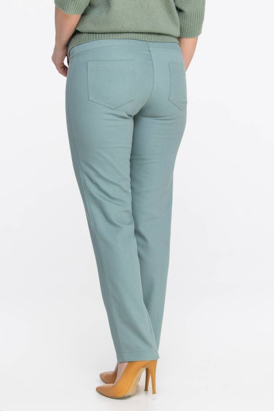 Брюки Дорофея 24-1 серо-зеленый,мятный - фото 4