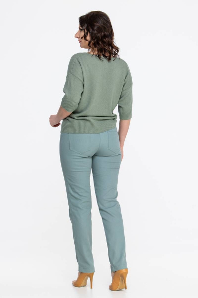 Брюки Дорофея 24-1 серо-зеленый,мятный - фото 8