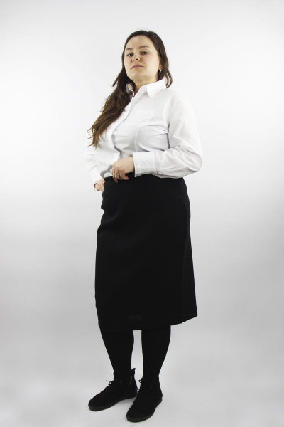 Длинная юбка годе с эластичным поясом Полесье С7043-19 9С0303-Д43 158,164 черный - фото 1