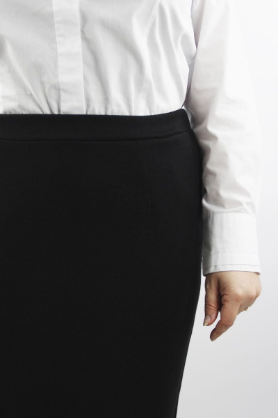 Черная юбка зауженная на подкладке с шлицей Полесье С7043-19 9С0305-Д43 170,176 черный - фото 3