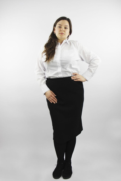 Черная юбка зауженная на подкладке с шлицей Полесье С7043-19 9С0305-Д43 170,176 черный - фото 1