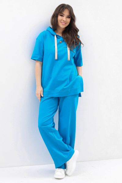 Брюки, толстовка Магия моды 2058 голубой - фото 2