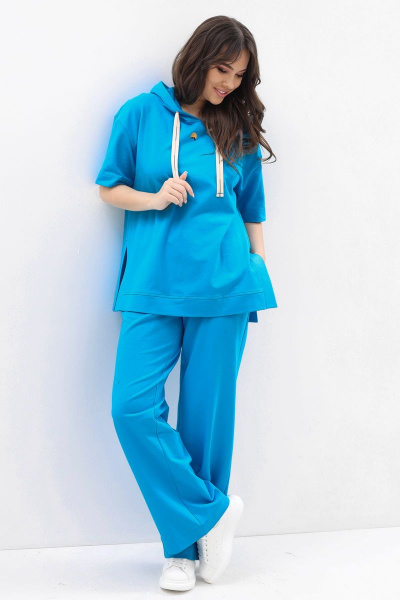 Брюки, толстовка Магия моды 2058 голубой - фото 1
