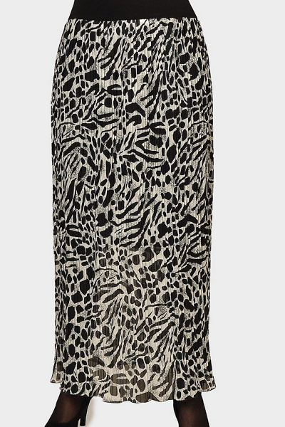 Юбка из шифона с подкладкой и классическим силуэтом Klever 0101 зебра - фото 1