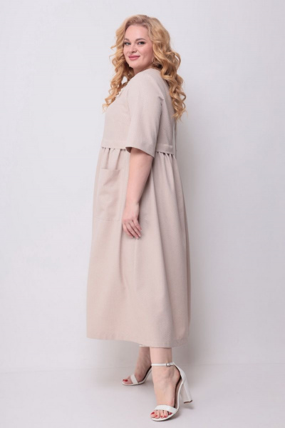 Платье Michel chic 2062 светло-бежевый - фото 6