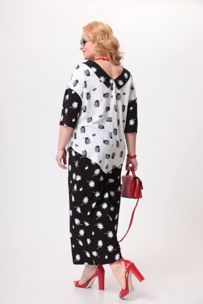 Блузон и палаццо из штапель-твида с карманами и воротником шалька Taita plus 2215 - фото 7