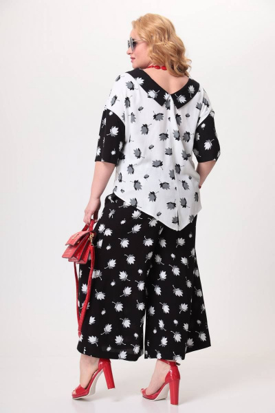 Блузон и палаццо из штапель-твида с карманами и воротником шалька Taita plus 2215 - фото 6