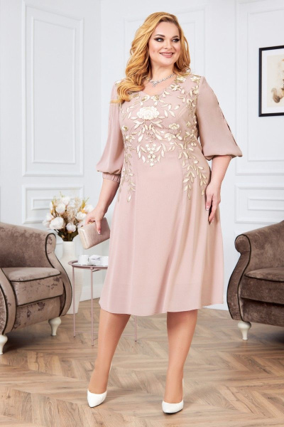 Платье Ninele 5822 пудра - фото 1