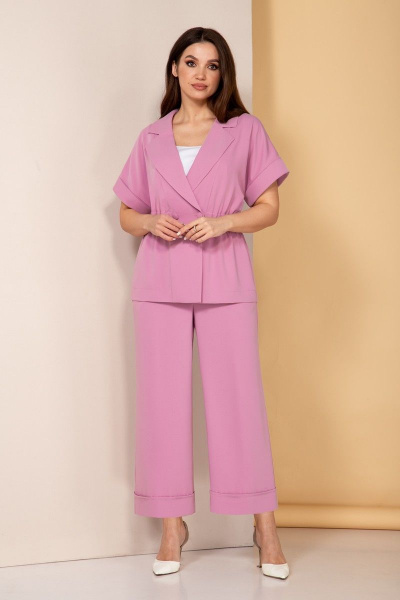 Брюки, жакет, топ Karina deLux М-9928/1 пудра - фото 1