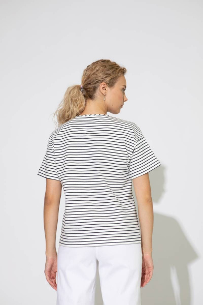 Летний джемпер из хлопка с полосками и коротким рукавом Femme & Devur 30567 1.54F(170) - фото 2