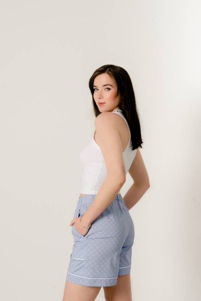 Шорты из хлопкового текстиля с кантами на каждый день JRSy 2134 - фото 2