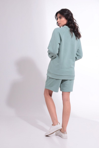 Летний спортивный костюм из хлопкового футера HIT 3091 мята - фото 6