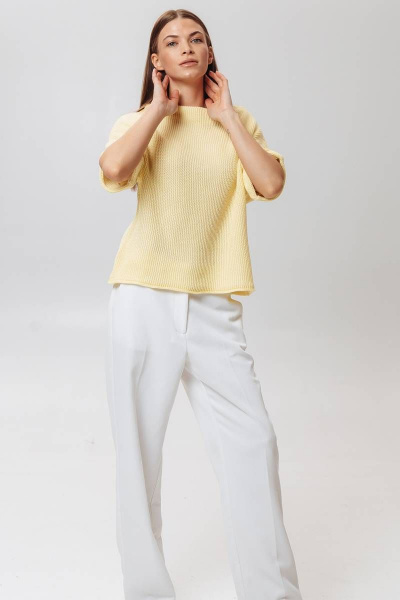 Джемпер Romgil 231ТЗ светло-желтый - фото 4