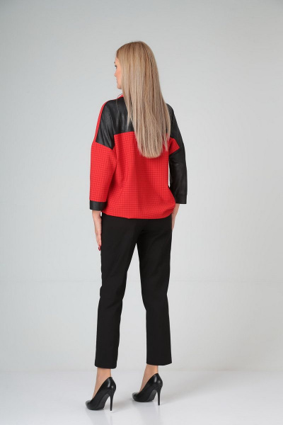 Блуза, брюки Gamma Gracia 520 черный-красный - фото 3