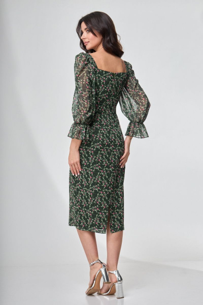 Платье приталенного силуэта с рельефами и разрезом ANIDEN 702 - фото 2