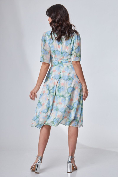 Платье из шифона с рельефами и съемным поясом Angelina & Сompany 708 - фото 6