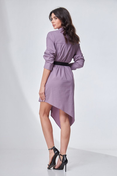 Платье прямого силуэта из хлопка с ассиметричной линией низа Angelina & Сompany 715 - фото 3